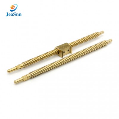 China supplier wholesale brass cnc milled ball screw 20mm trapezoidal threaded rod