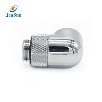 High precision Computer Tube Connector 90 Degree Water Cooling Compression Fitting